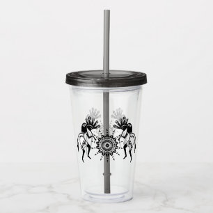 Native Americans Culture - Sun Dancing Kokopelli 1 Acrylic Tumbler