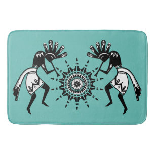 Native Americans Culture - Sun Dancing Kokopelli 1 Bath Mat