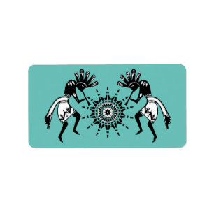 Native Americans Culture - Sun Dancing Kokopelli 1 Label