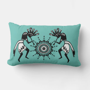 Native Americans Culture - Sun Dancing Kokopelli 1 Lumbar Cushion