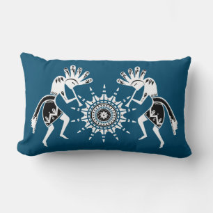 Native Americans Culture - Sun Dancing Kokopelli 2 Lumbar Cushion