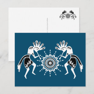 Native Americans Culture - Sun Dancing Kokopelli 2 Postcard
