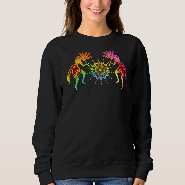 Native Americans Culture  Sun Dancing Kokopelli 4  Sweatshirt (Front)