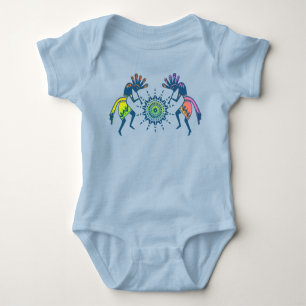 Native Americans Culture - Sun Dancing Kokopelli 5 Baby Bodysuit