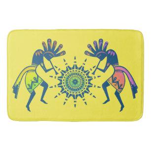 Native Americans Culture - Sun Dancing Kokopelli 5 Bath Mat