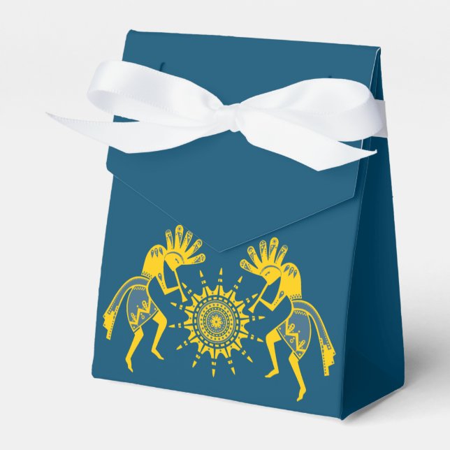 Native Americans Culture - Sun Dancing Kokopelli 6 Favour Box (Front Side)