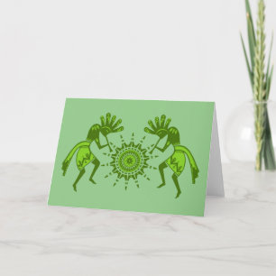 Native Americans Culture - Sun Dancing Kokopelli 7 Card
