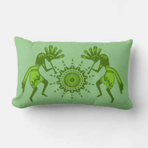 Native Americans Culture - Sun Dancing Kokopelli 7 Lumbar Cushion