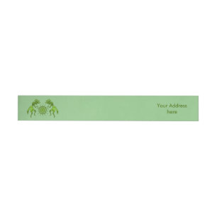 Native Americans Culture - Sun Dancing Kokopelli 7 Wraparound Address Label