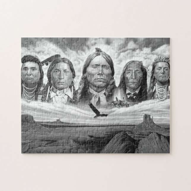 Native Americans Famous Indian Chiefs Horizontal Jigsaw Puzzle (Horizontal)