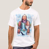 Native Americans Indian Chiefs Mens Basic White