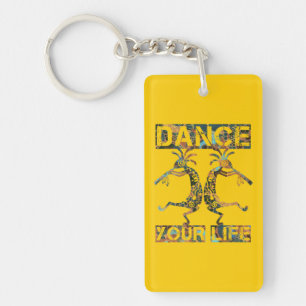 Native Americans Kokopelli - Dance Your Life 1 Key Ring