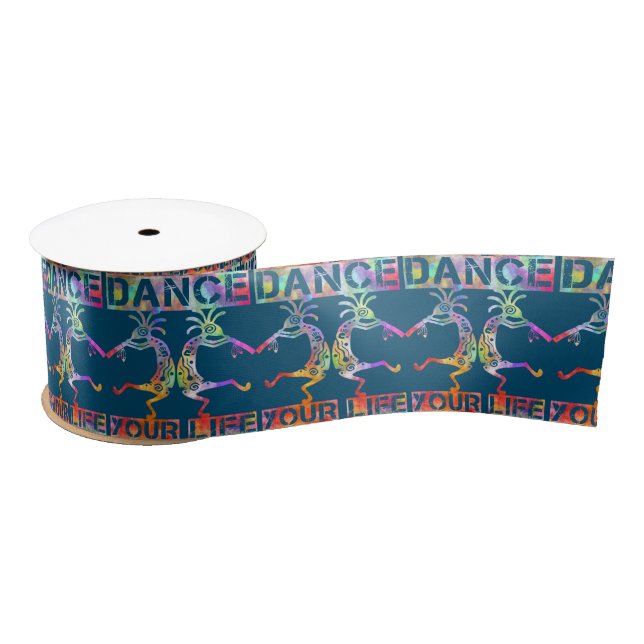 Native Americans Kokopelli - Dance Your Life 3 Satin Ribbon (Spool)