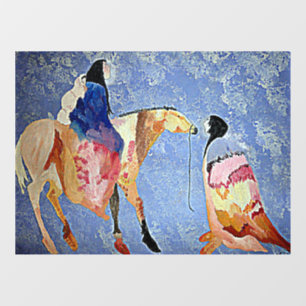 NATIVE AMERICANS WITH HORSE AND BLANKETS 2