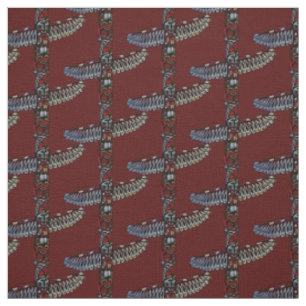 Native Art Fabric Eagle Totem Pole Tribal Fabric