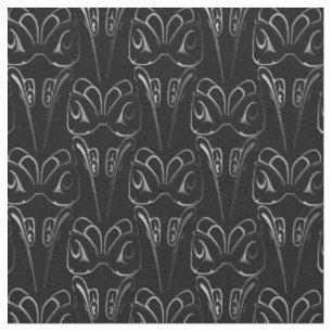 Native Art Fabric Eagle Totem Pole Tribal Fabric