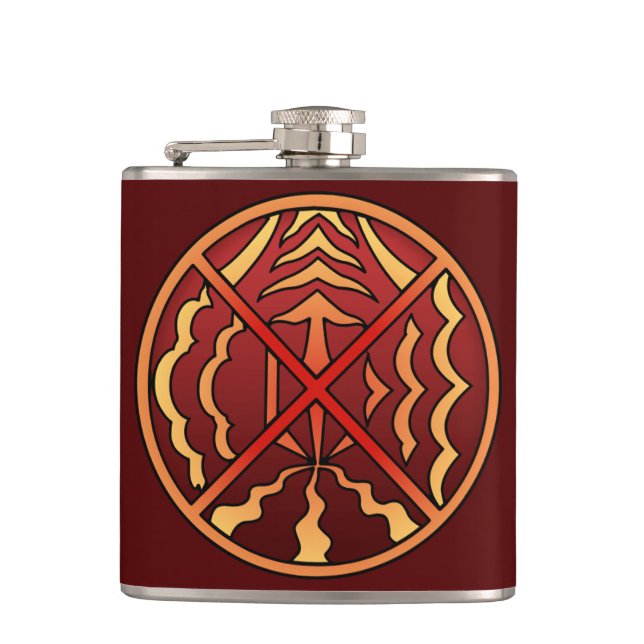 Native Art Flask Custom Spiritual Native Art Gift (Front)