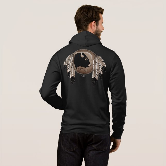 Native Art  Hoodie Tribal Spirit Animal Jacket (Back Full)