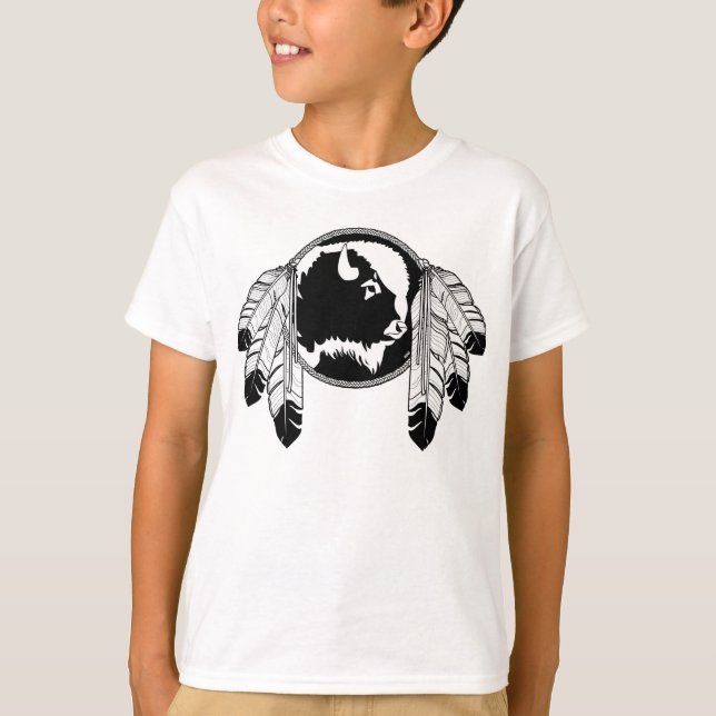 Native Art Kid's T-shirt Tribal Wildlife Shirts (Front)