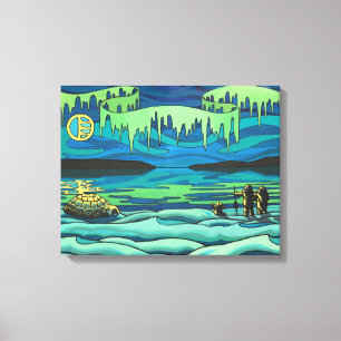 Native Art Painting Print Inuit Love Canvas Prints