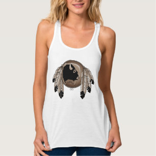Native Art Tank Top Women's Metis Spirit Animal T