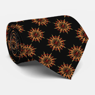 Native Art Ties Tribal Sun Spiritual Art Neckties