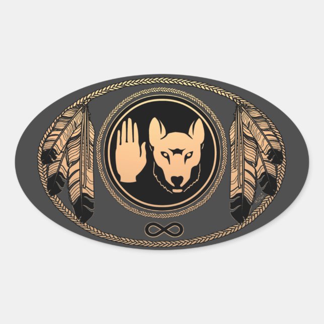 Native Art Wolf Stickers Metis Rebellion Stickers (Front)