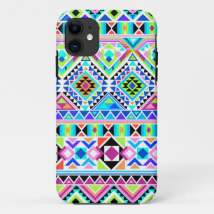 Native Aztec Colourful Shapes & Stripes pattern Case-Mate iPhone Case