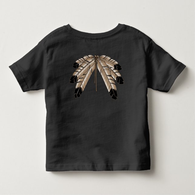 Native Baby Shirt First Nations Feather Baby Shirt (Back)