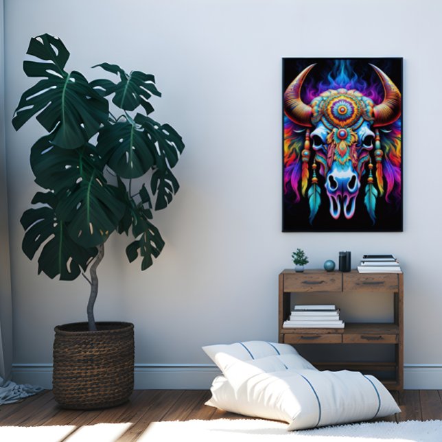 Native Bison Skull Poster (Creator Uploaded)