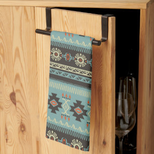 Native Blanket Pattern Tea Towel