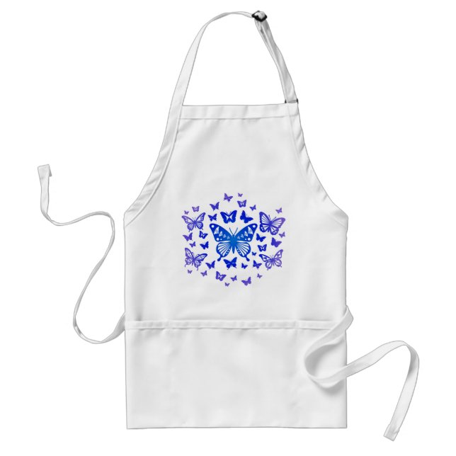 Native Butterfly Dance in Blue Standard Apron (Front)