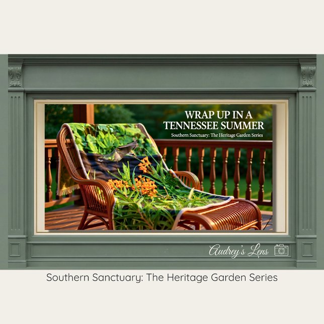 Native Butterfly Weed & Hummingbird Throw Fleece Blanket (Creator Uploaded)