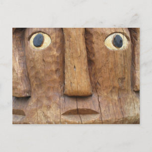 Native Carved Face Postcard