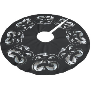 Native Christmas Tree Skirt Tribal Haida Decor