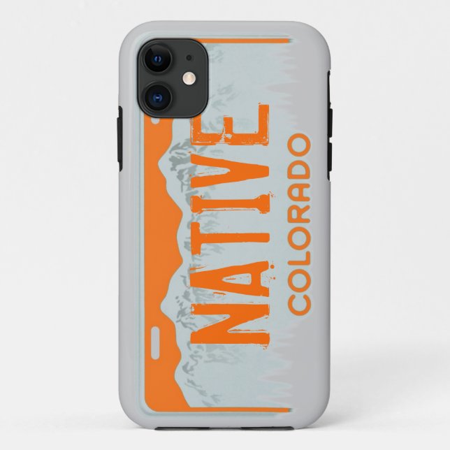 Native Colorado orange license plate iphone 5 case (Back)
