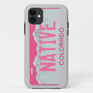 Native Colorado pink license plate iphone 5 case