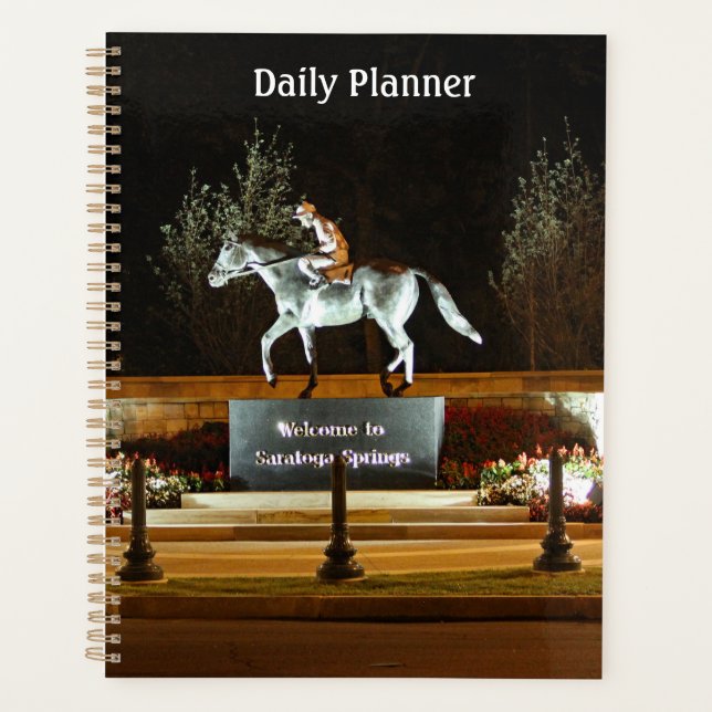 Native Dancer Horse Statue Saratoga Daily Planner (Front)