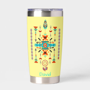 Native design custom personalised insulated tumbler