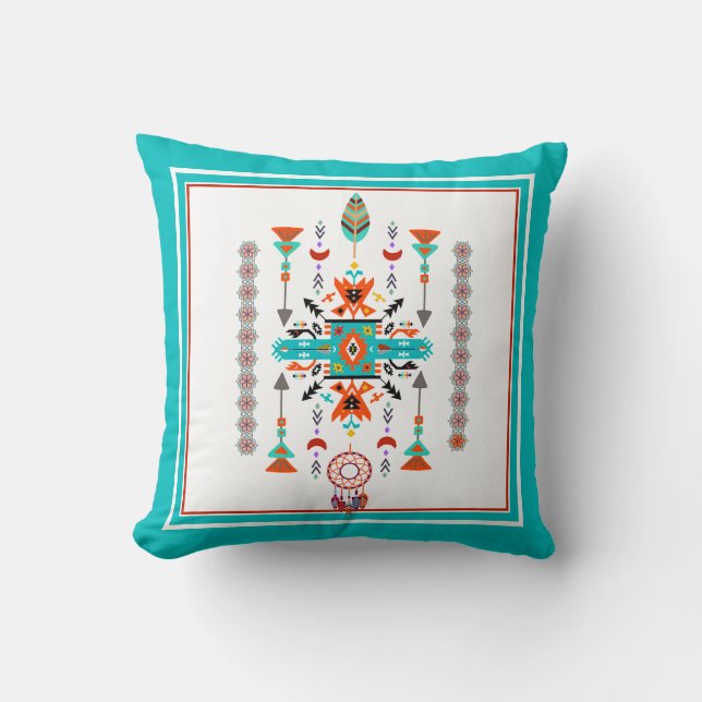 Native design throw pillow (Front)