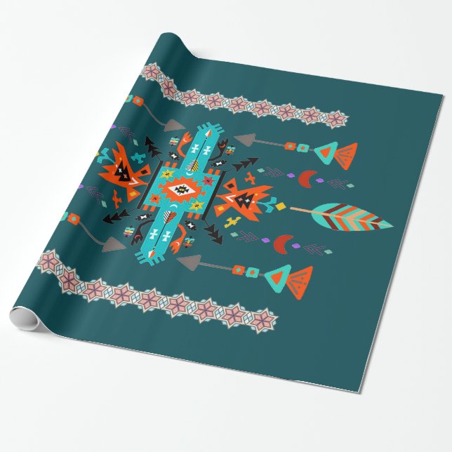 Native design wrapping paper (Unrolled)