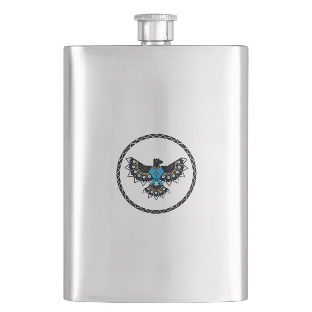 Native Eagle Hip Flask (Front)