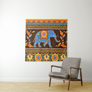 Native elephant tapestry
