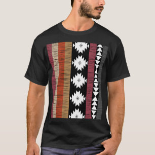 Native Ethnic Colourful Lines Pattern  T-Shirt