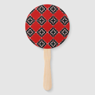 Native ethnic pattern hand fan