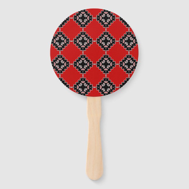 Native ethnic pattern hand fan (Front)