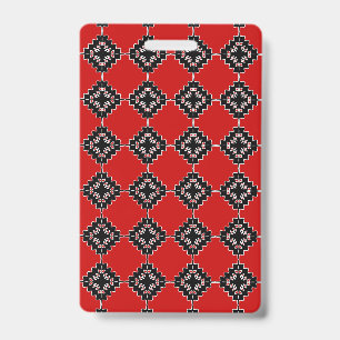 Native ethnic pattern ID badge