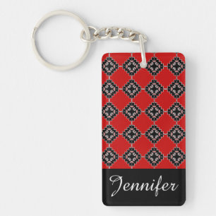 Native ethnic pattern key ring