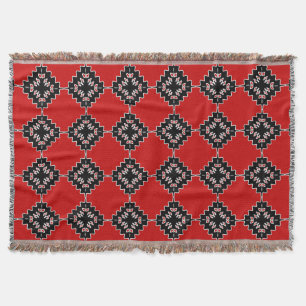 Native ethnic pattern throw blanket