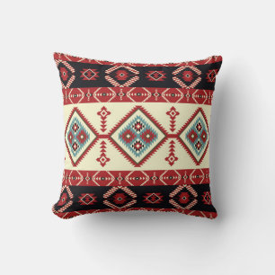 Native fabric. Geometric design kilim. Ethnic trib Cushion